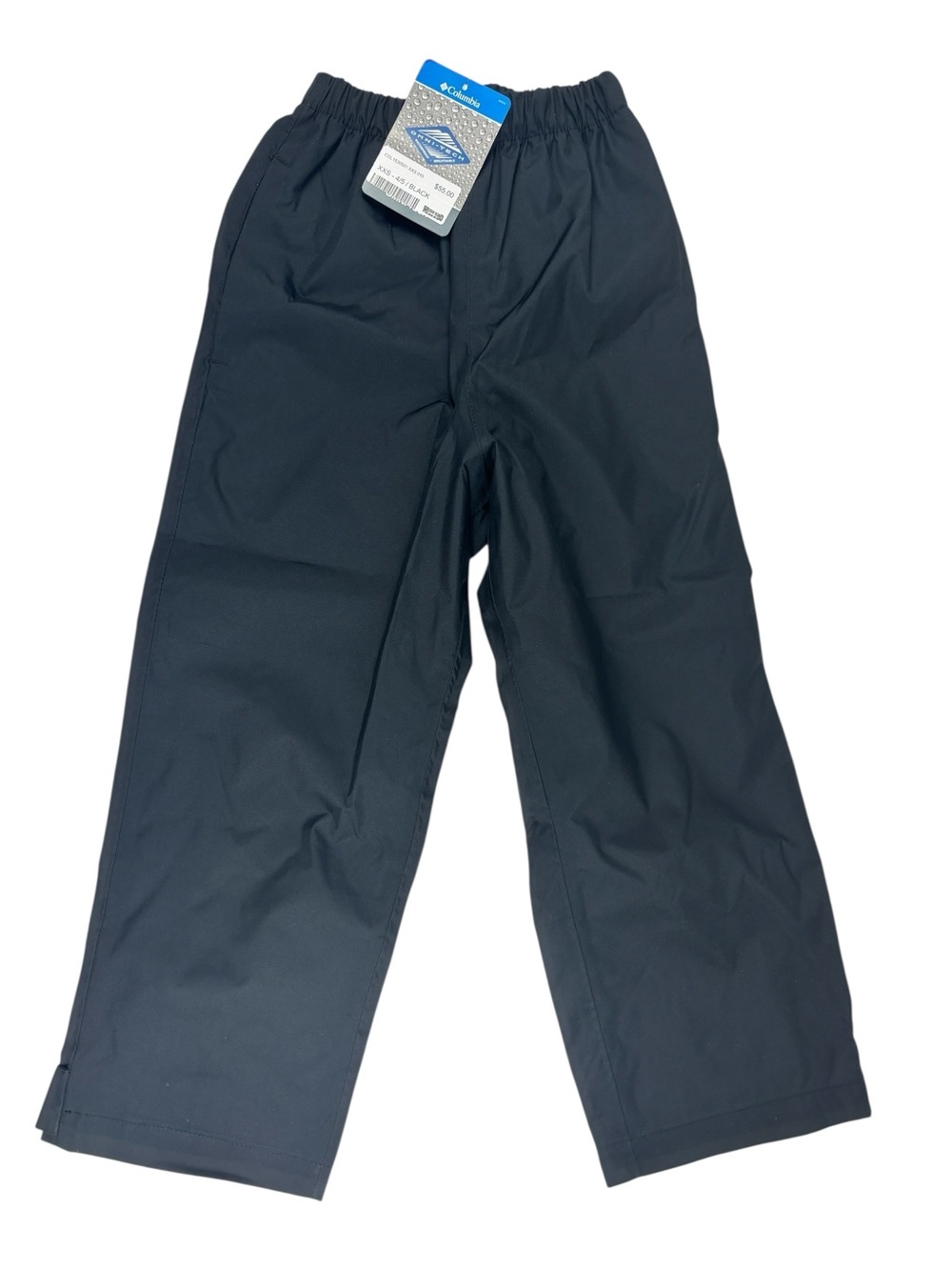 Columbia Kids' Trail Adventure Rain Pants in Black Size XXS 4/5 NWT